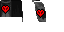 Full 64x32 texture atlas for Crimson Heart Cape Minecraft cape by Aaron