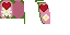 Full 64x32 texture atlas for Heartflower Minecraft cape by Mojang