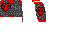 Full 64x32 texture atlas for Hardcore Heart Cape Minecraft cape by Aaron