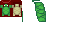 Full 64x32 texture atlas for Turtle Minecraft cape by Mojang