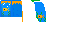 Full 64x32 texture atlas for Tropical Fish Cape Minecraft cape by Aaron