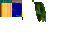 Full 64x32 texture atlas for Seaweed streamer Minecraft cape by Mojang
